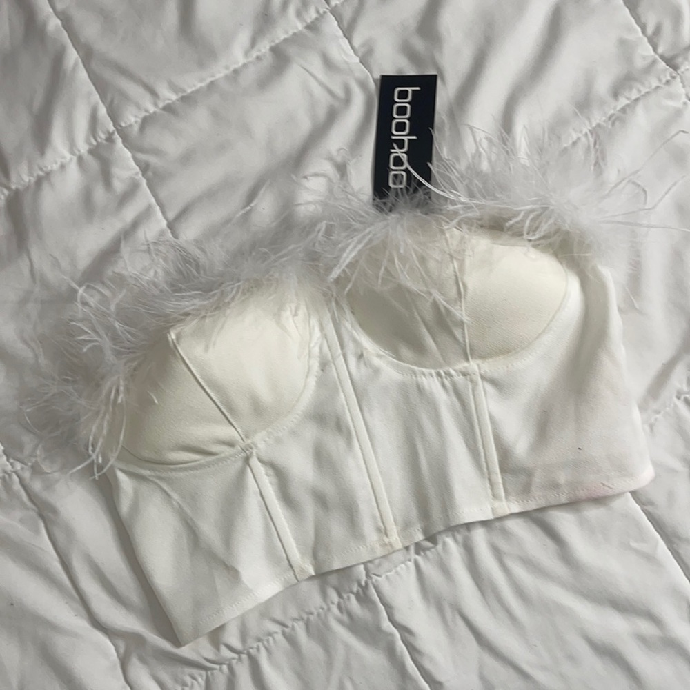 feather corset top